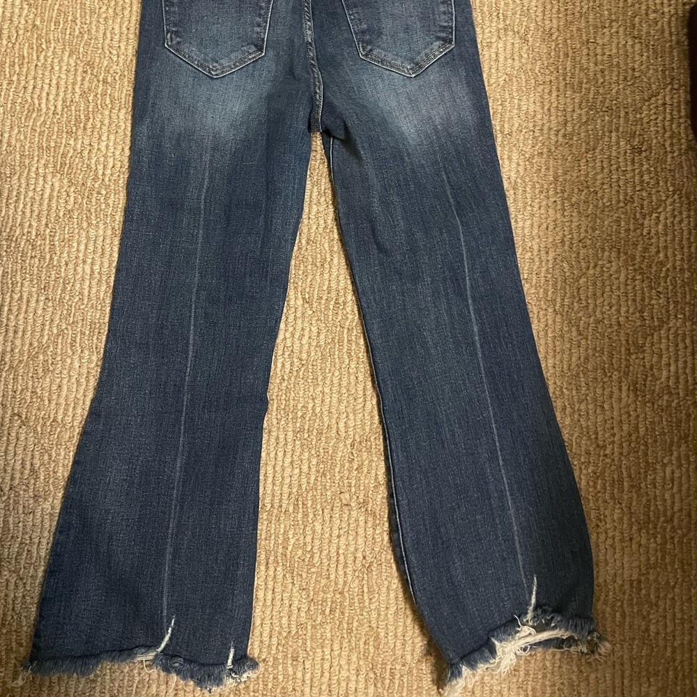 High Rise Wide Leg Ankle Jean